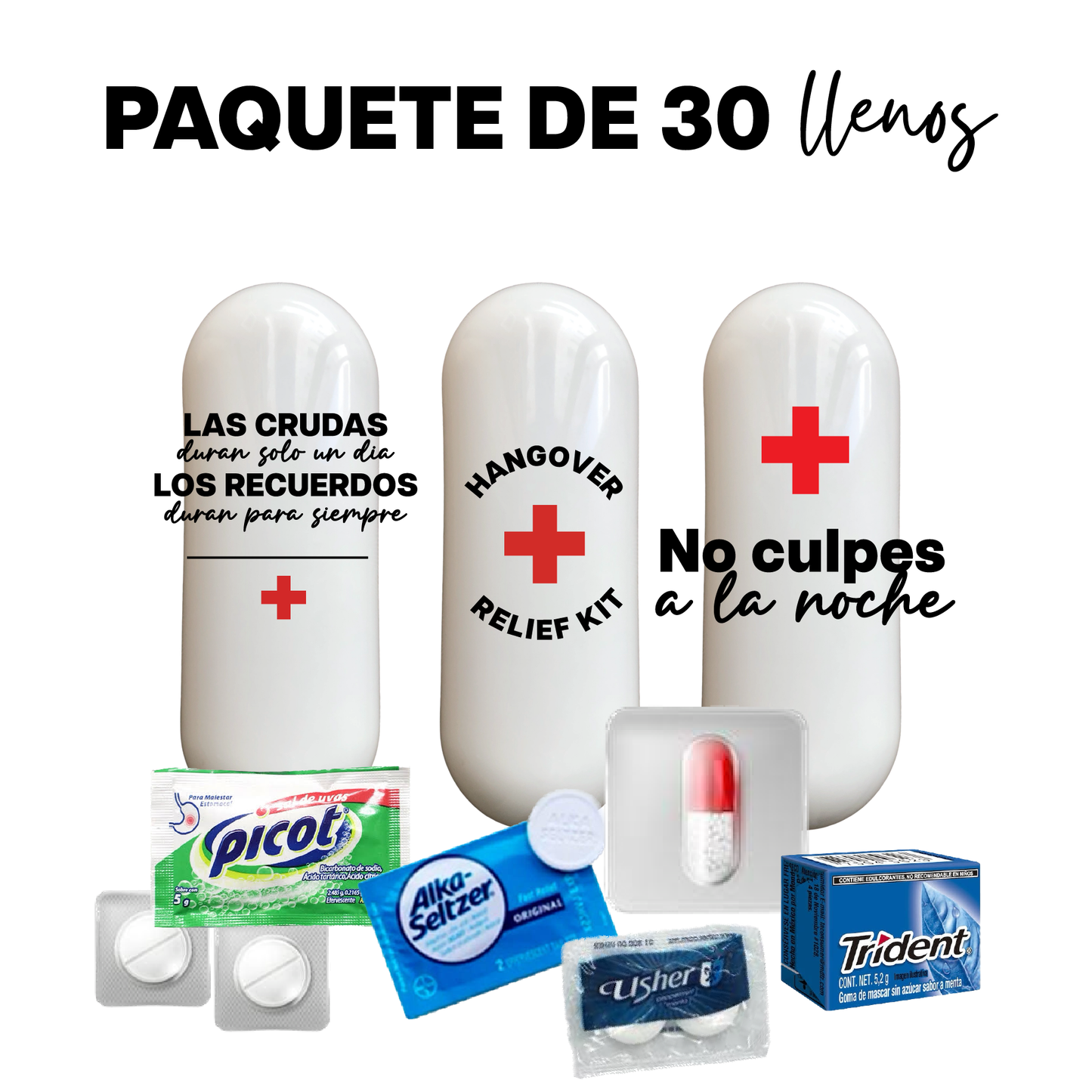 30 kits personalizados con contenido