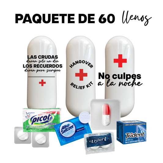60 kits personalizados con contenido