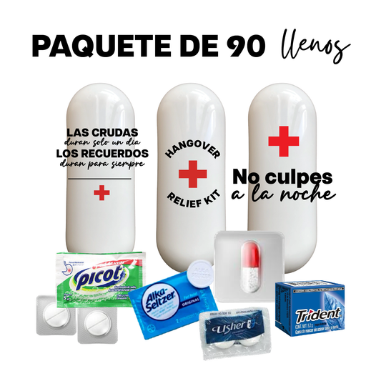 90 kits personalizados con contenido