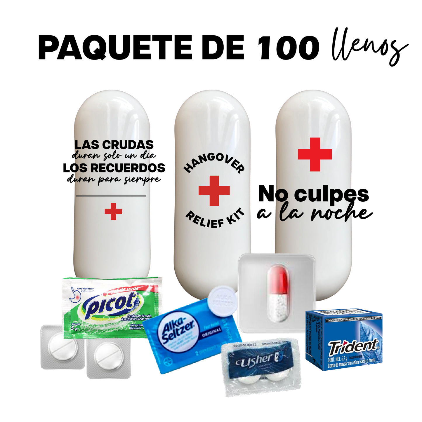 100 kits personalizados con contenido