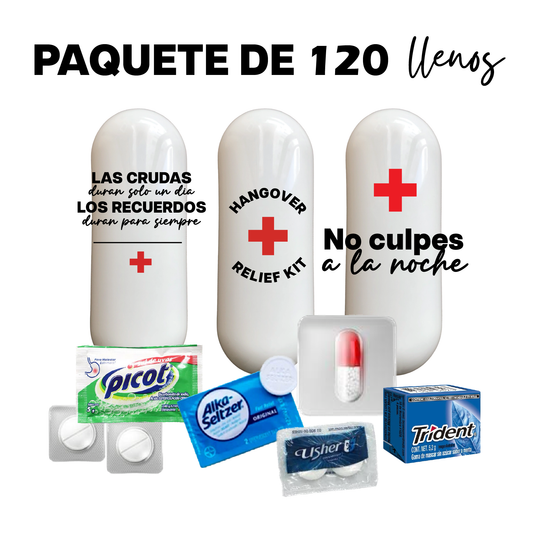 120 kits personalizados con contenido